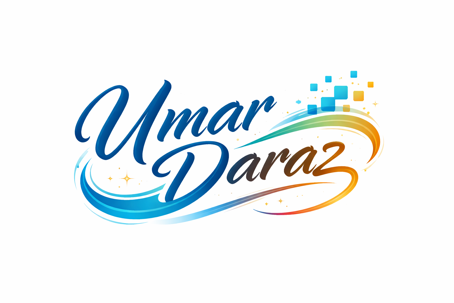 Elegant calligraphy with digital accents